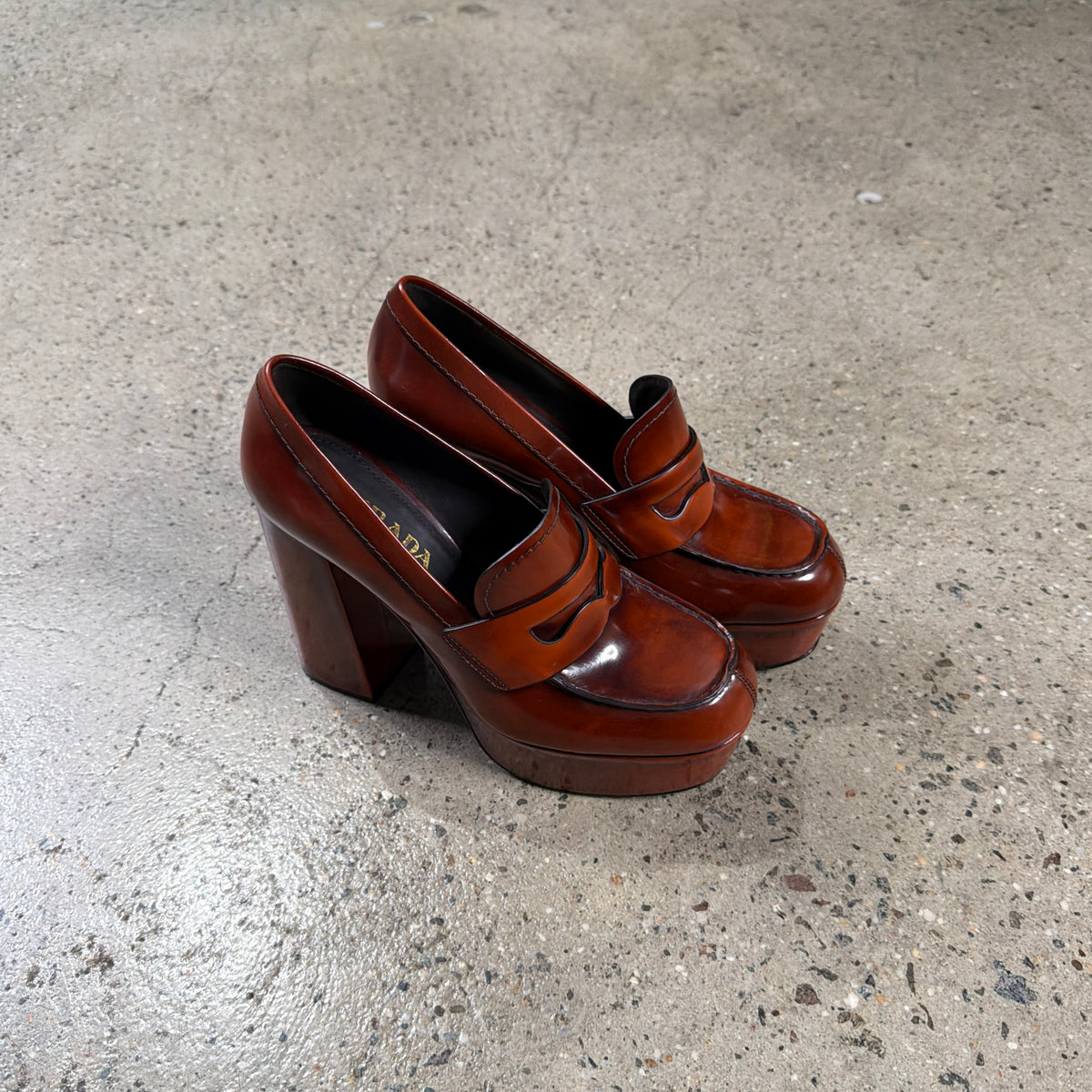 Prada Platform Loafer Pumps