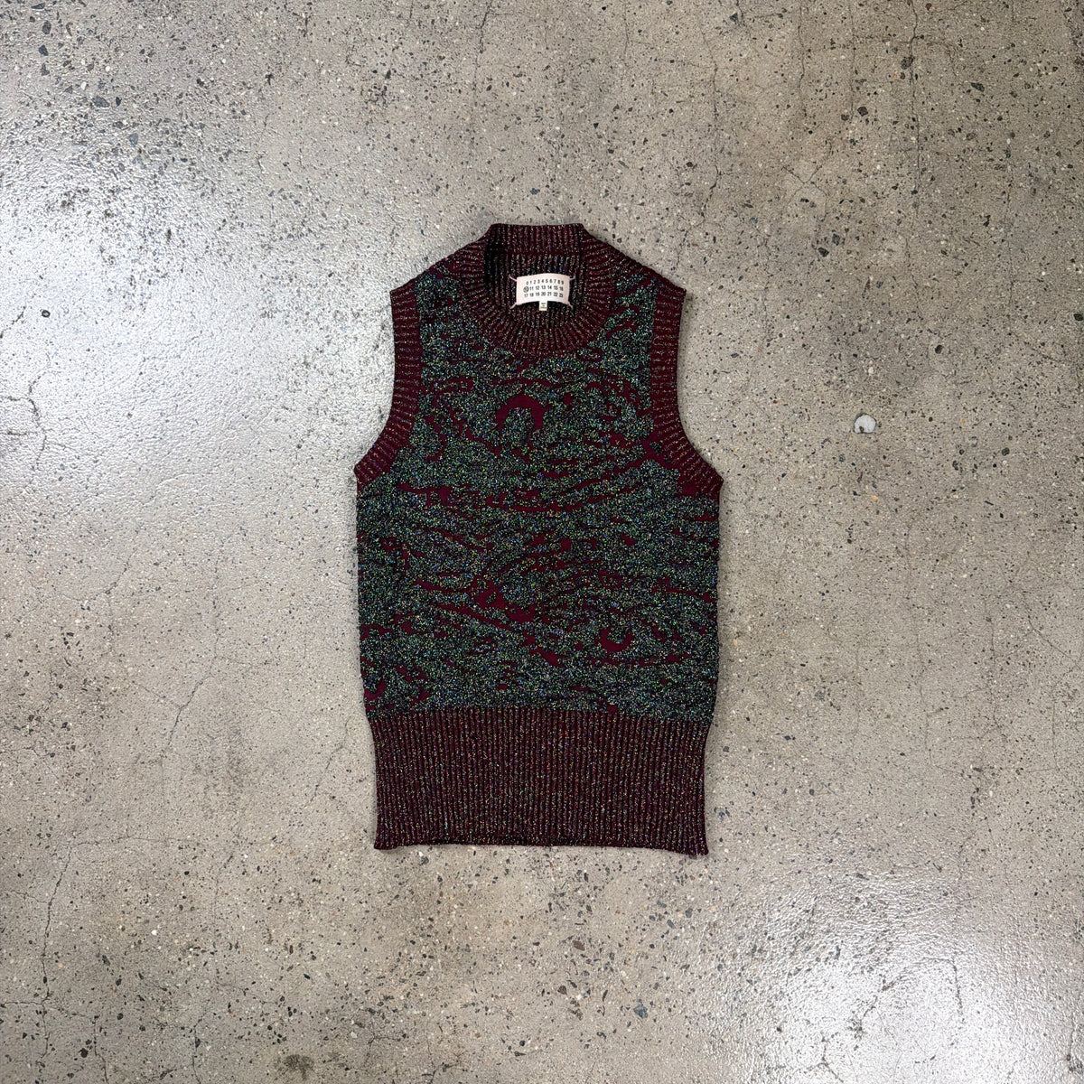 Maison Margiela Metallic Knit Sweater Vest