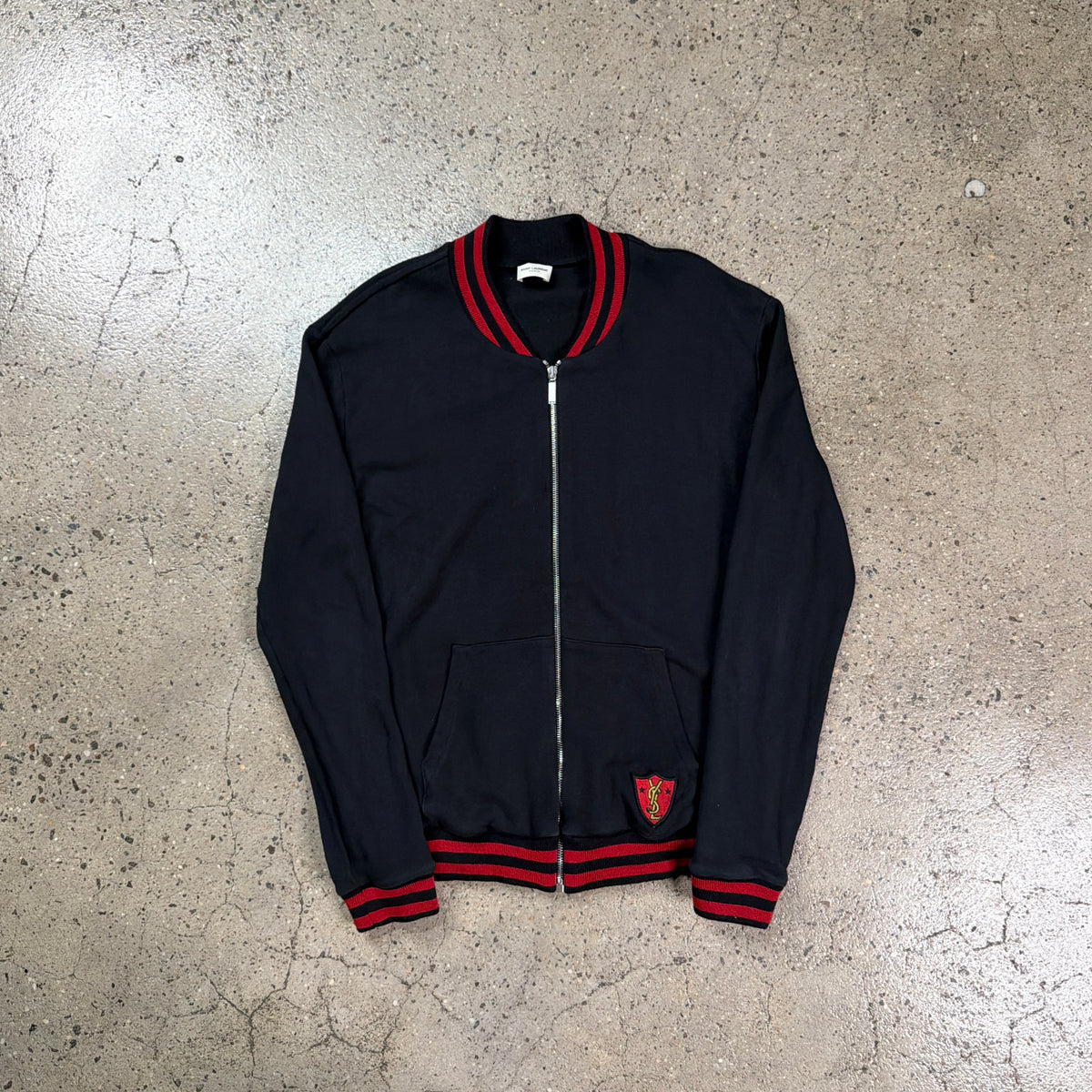 Saint Laurent YSL Patch Cotton Bomber Jacket