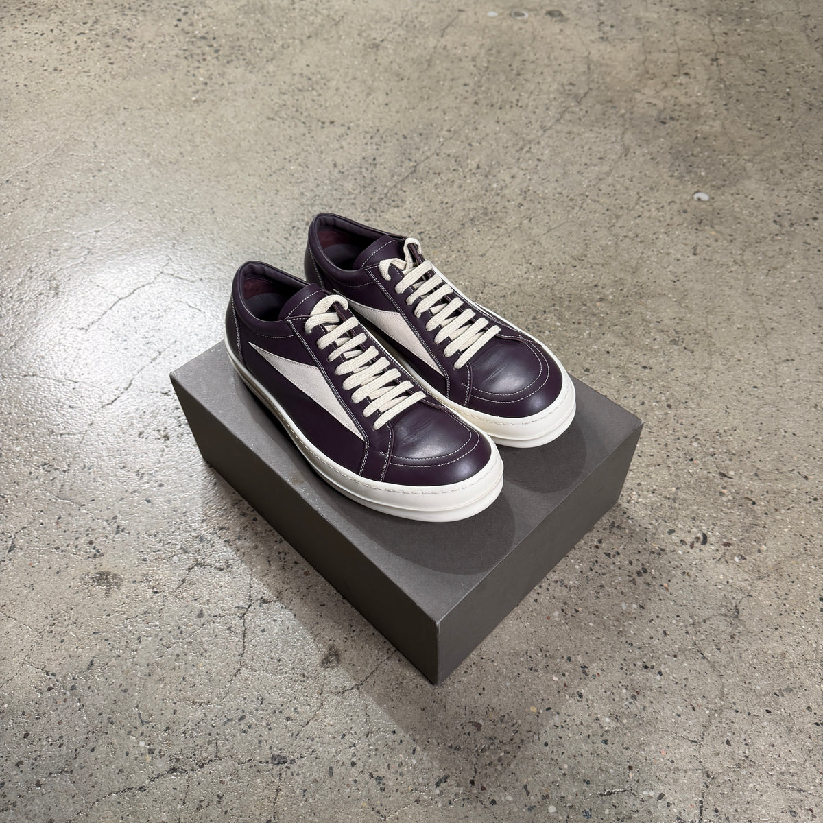 Rick Owens Luxor Vintage Low Leather Sneakers