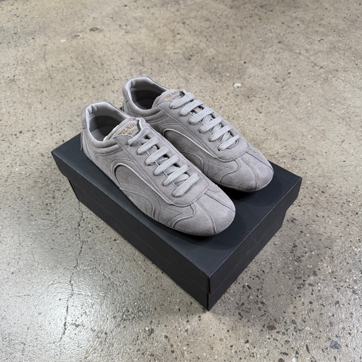 Prada Montecarlo Suede Sneakers