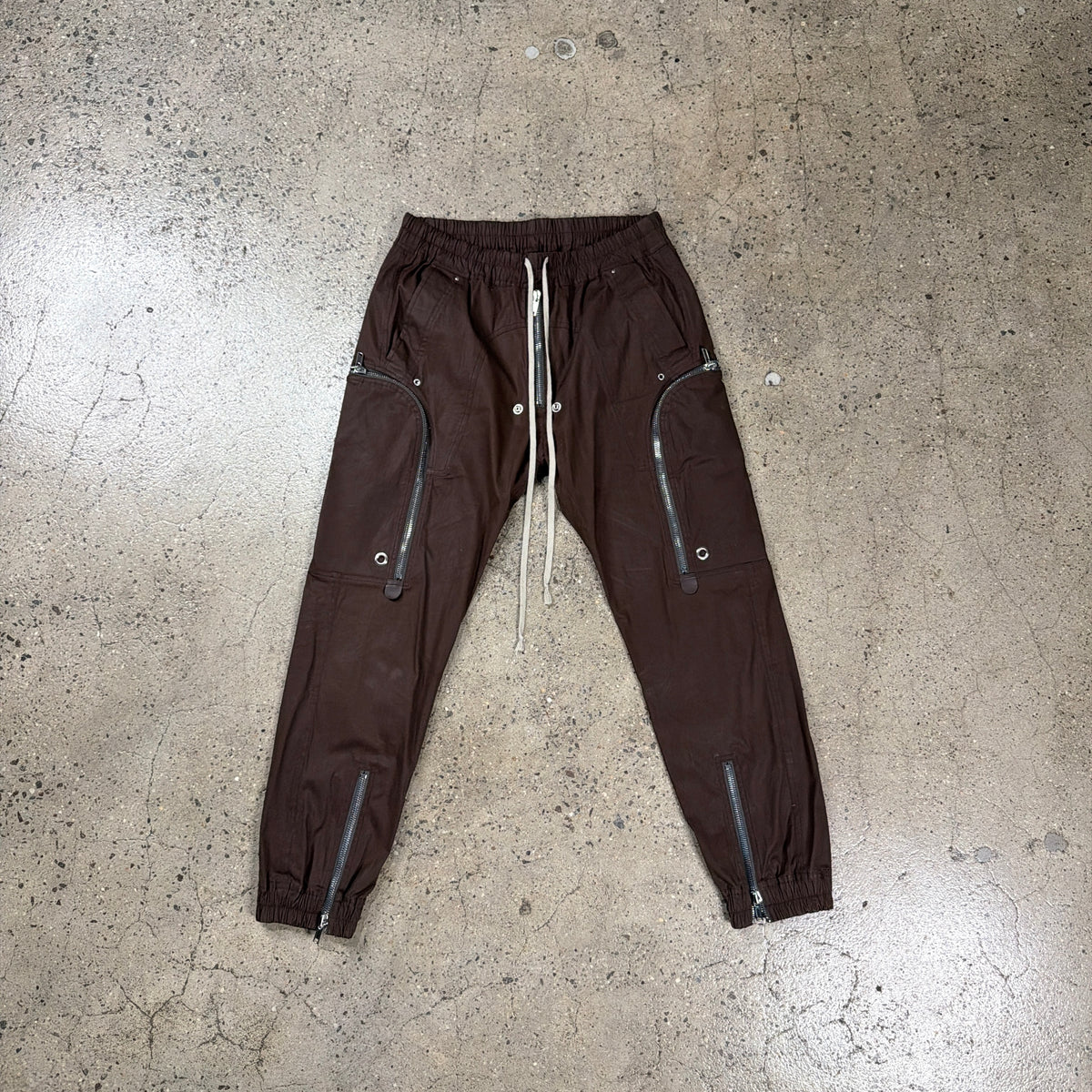Rick Owens Luxor Bauhaus Zip Cargo Pants