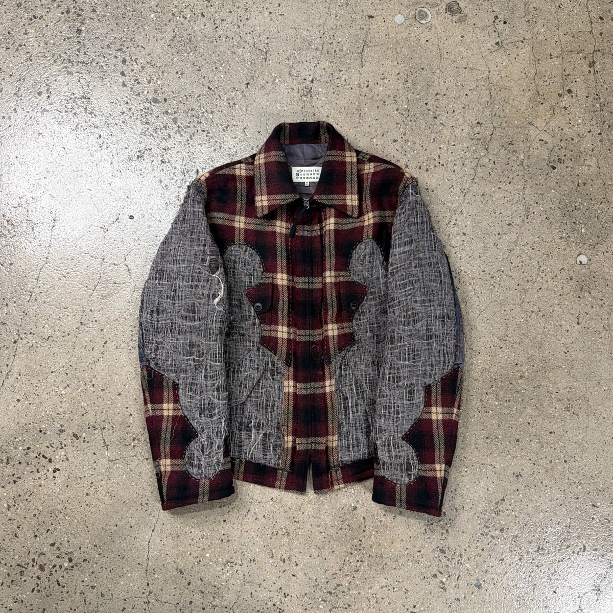 Maison Margiela X Pendleton Embroidered Patchwork Bomber Jacket