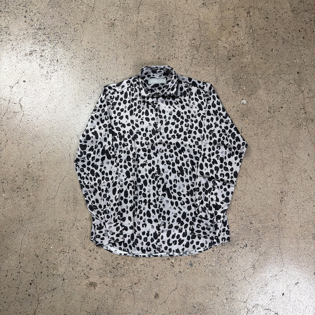 JJL Silk Skull Leopard Button Up Shirt