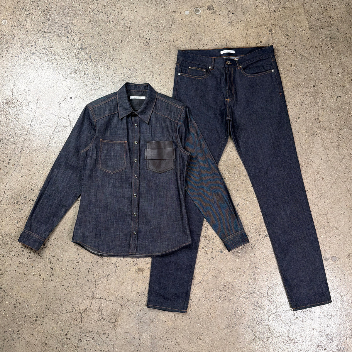 Givenchy Denim/Leather Set