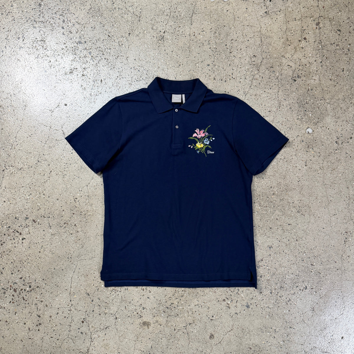 Dior SS26 Secret Garden Embroidered Collared Shirt