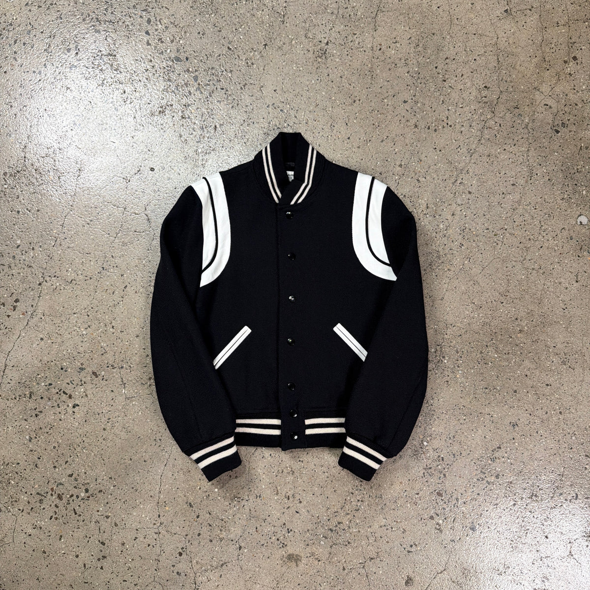 Saint Laurent Teddy Varsity Bomber Jacket