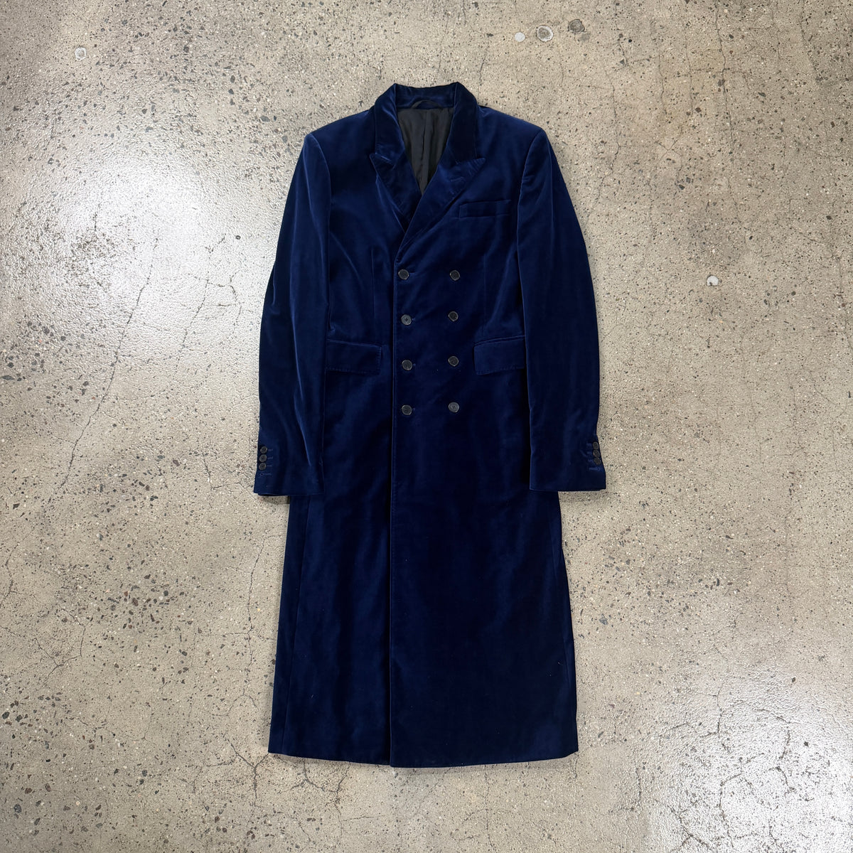 Haider Ackermann FW20 Look 15 Velvet Double Breasted Coat