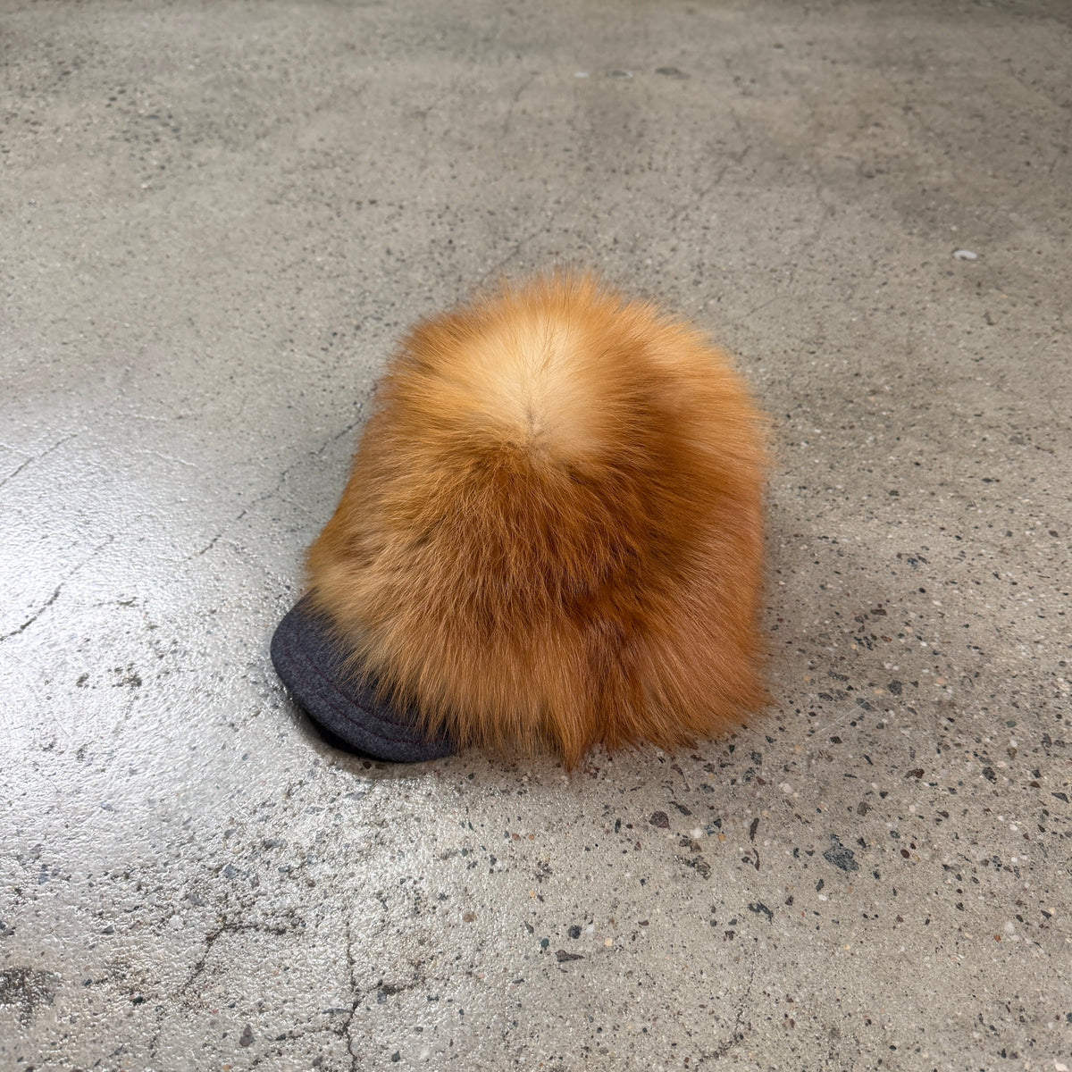 Chanel FW15 Fox Fur Baseball Cap