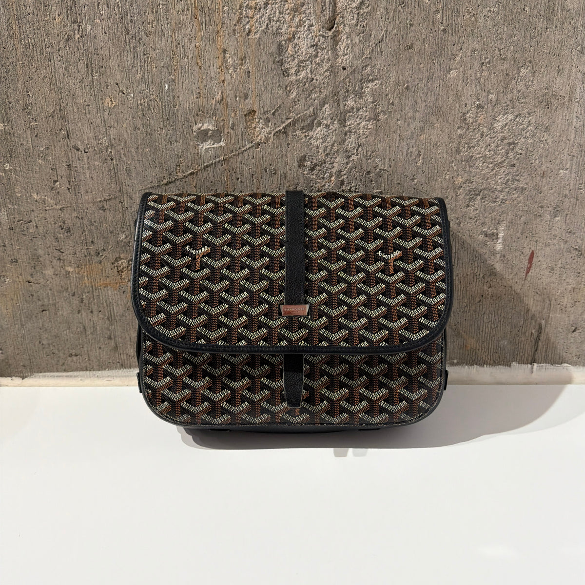 Goyard Belvedere Leather Messenger Bag