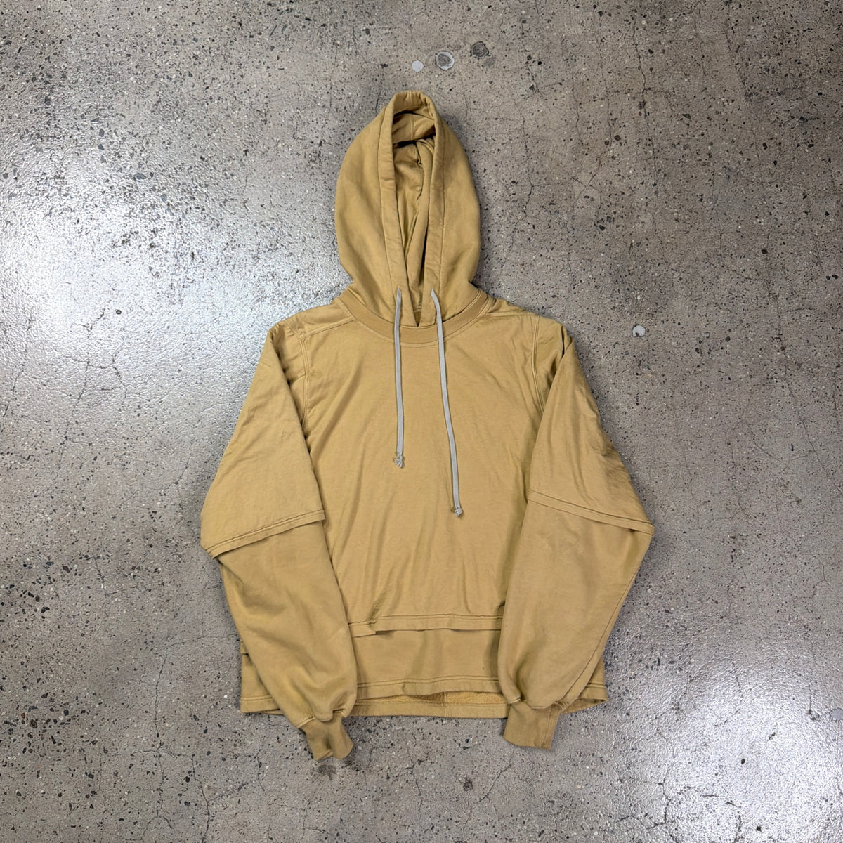 Rick Owens Hustler Pullover Layered Hoodie