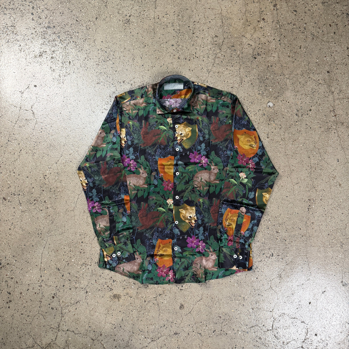 JJL “English Gardens” Silk Button Up Shirt