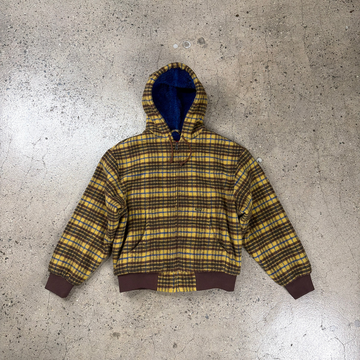 Supreme FW/23 Plaid Wool Hooded Work Jacket
