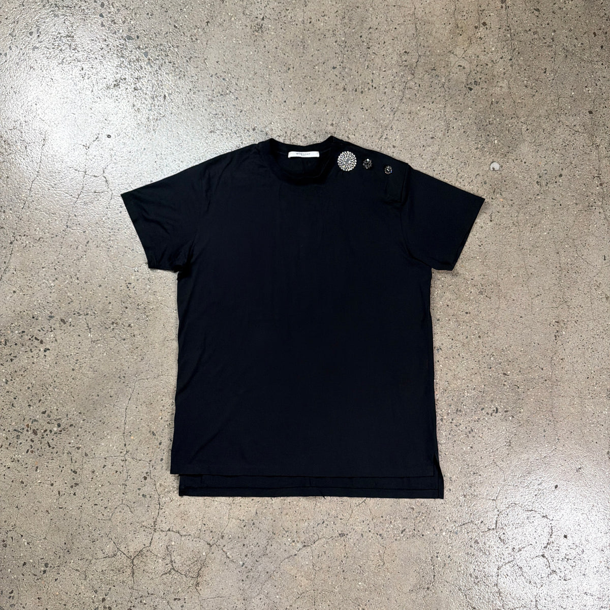 Givenchy Colombian Fit SS17 Crystal Button Tee