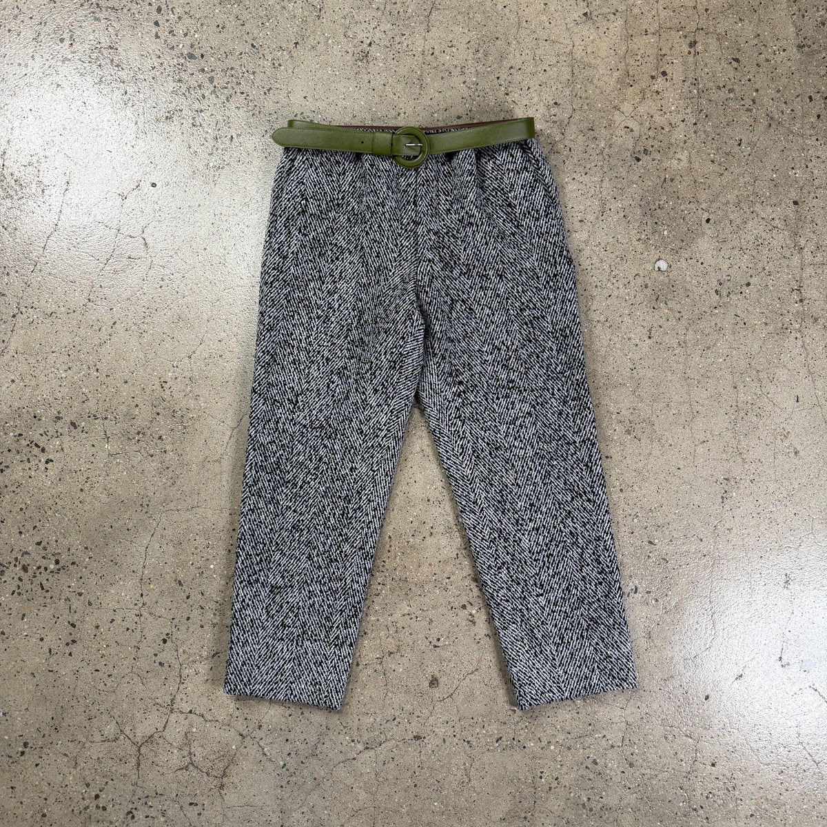 Prada Wool Blend Pants w/ Attachable Belt