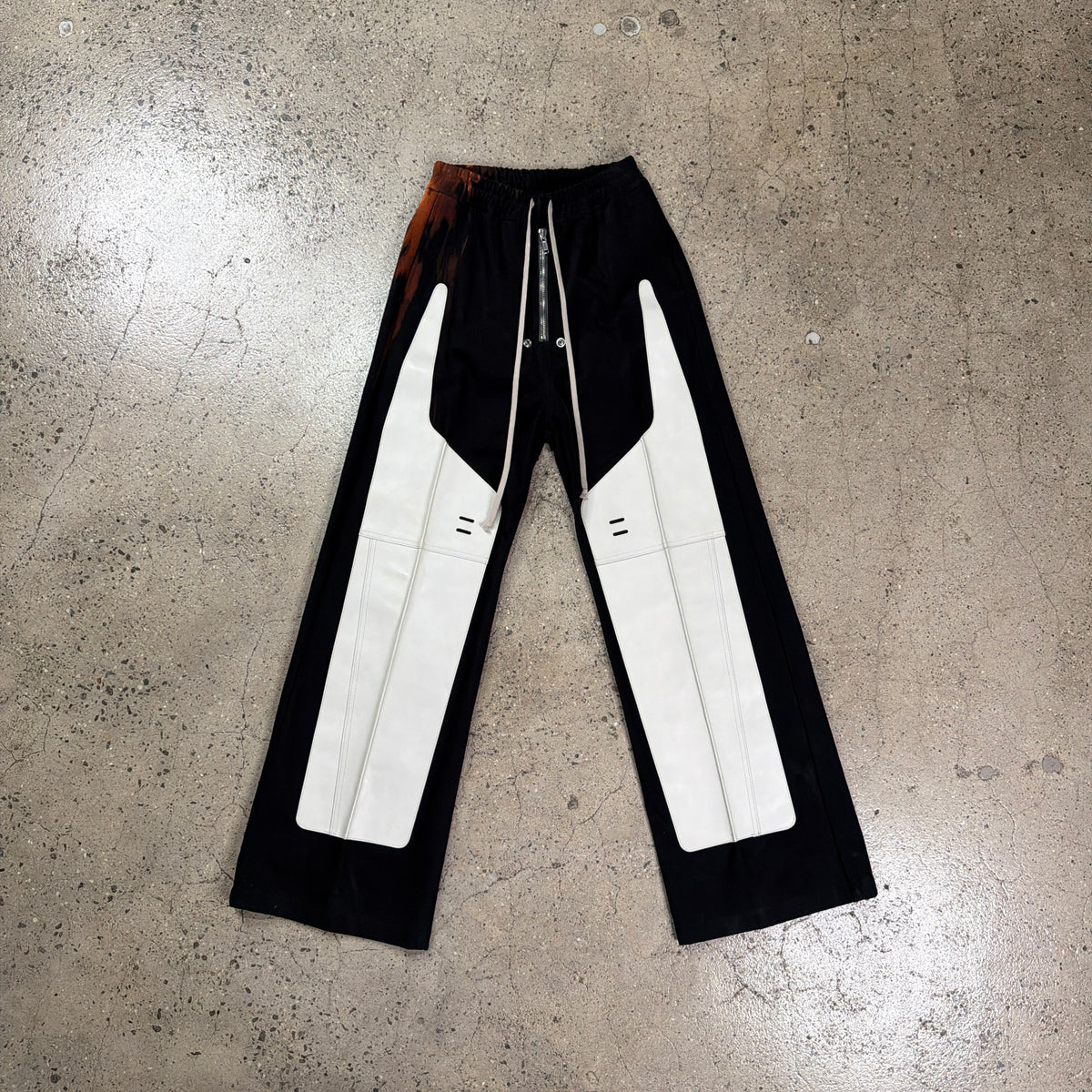 Rick Owens FW22 Strobe Leather Paneled Pants