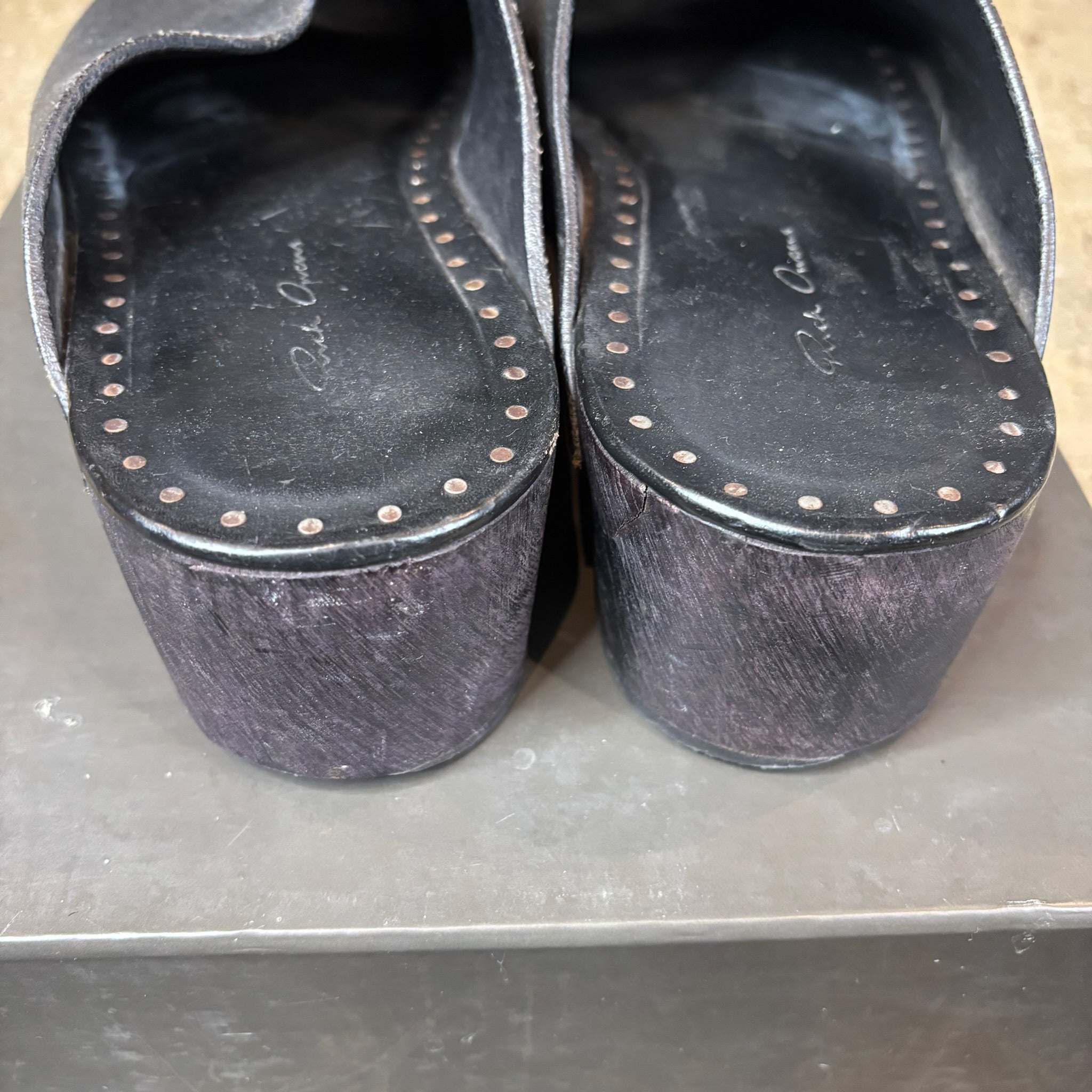 Rick Owens Wooden Clogs