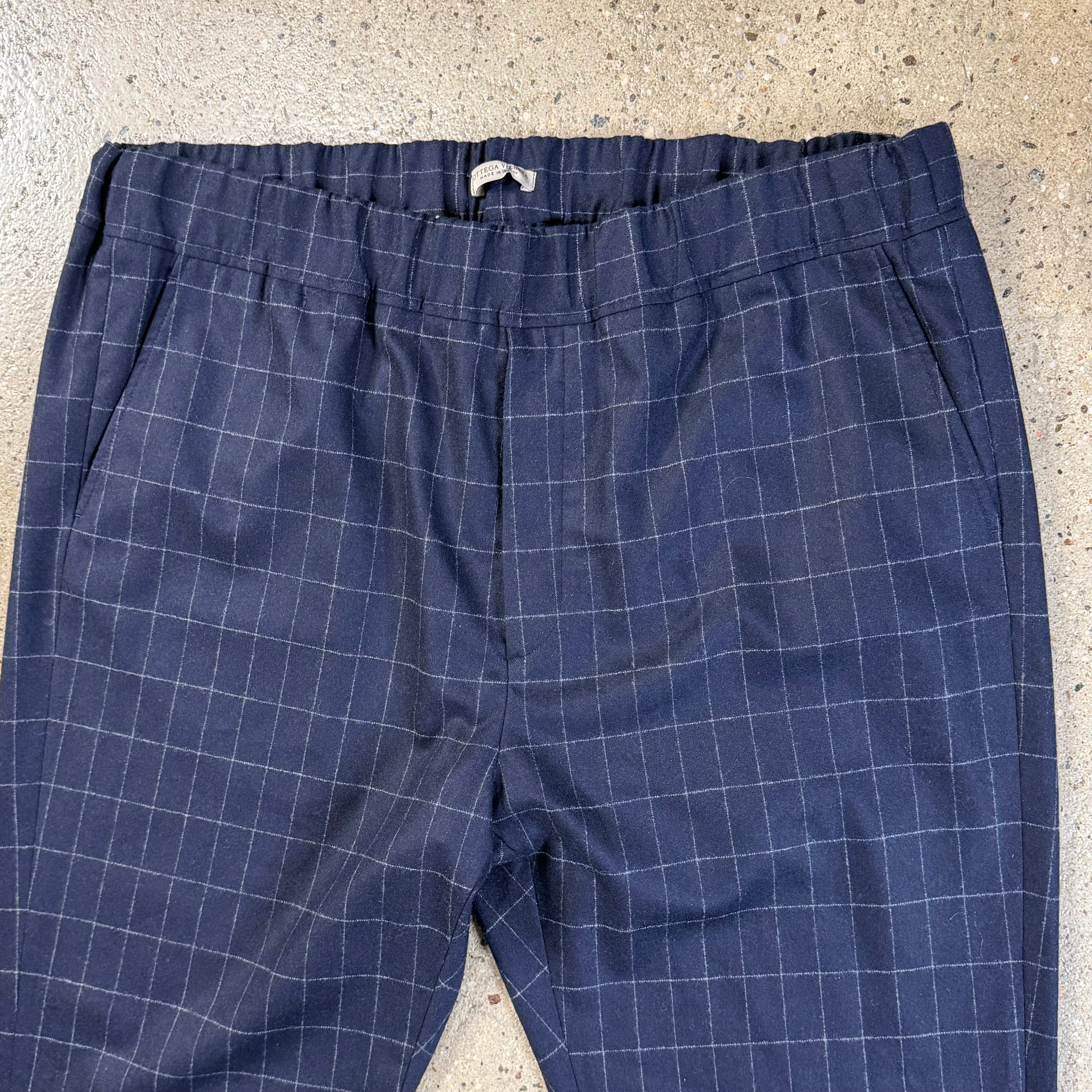 Bottega Veneta Wool/Cashmere Blend Plaid Pants