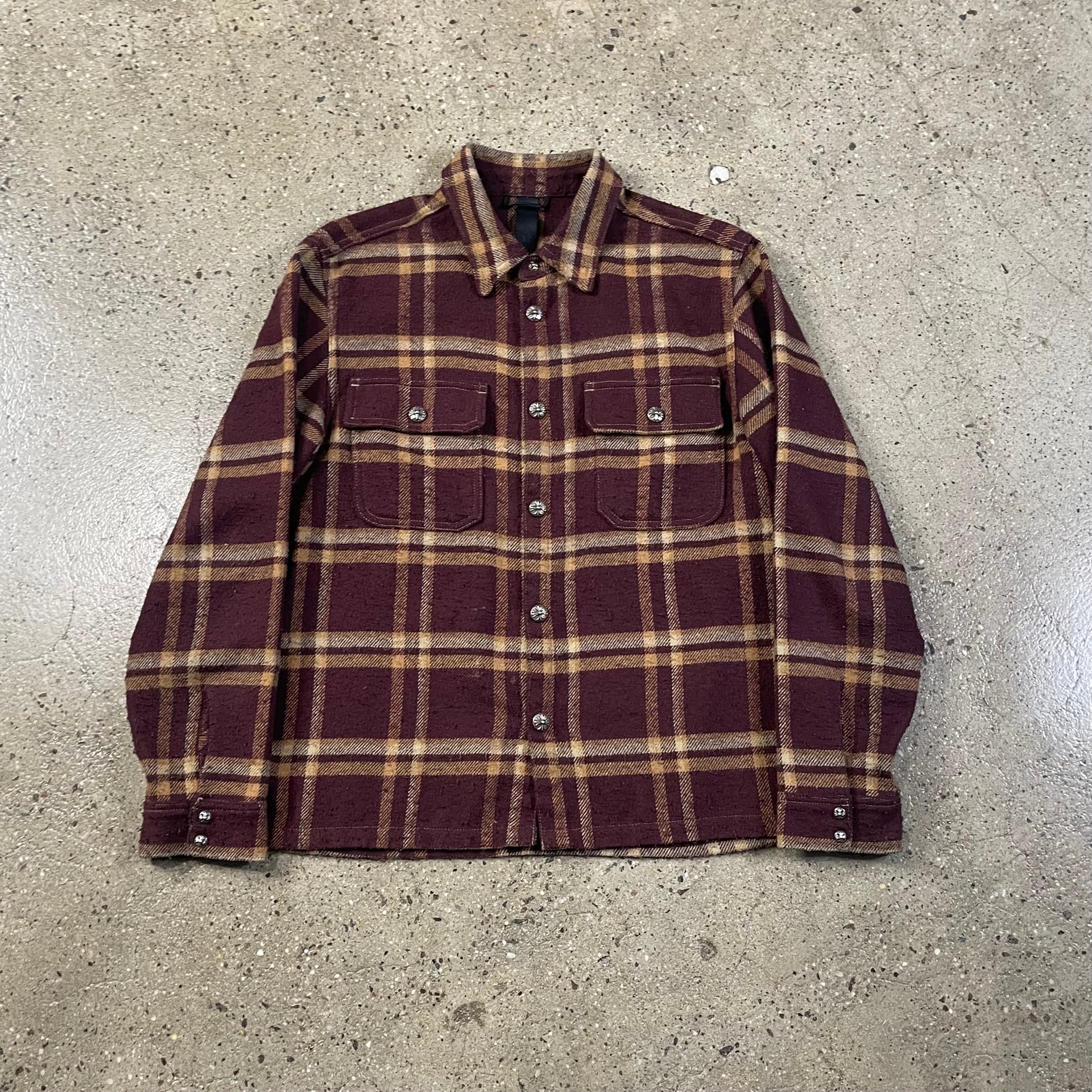 Chrome Hearts  Plaid Flannel Shirt