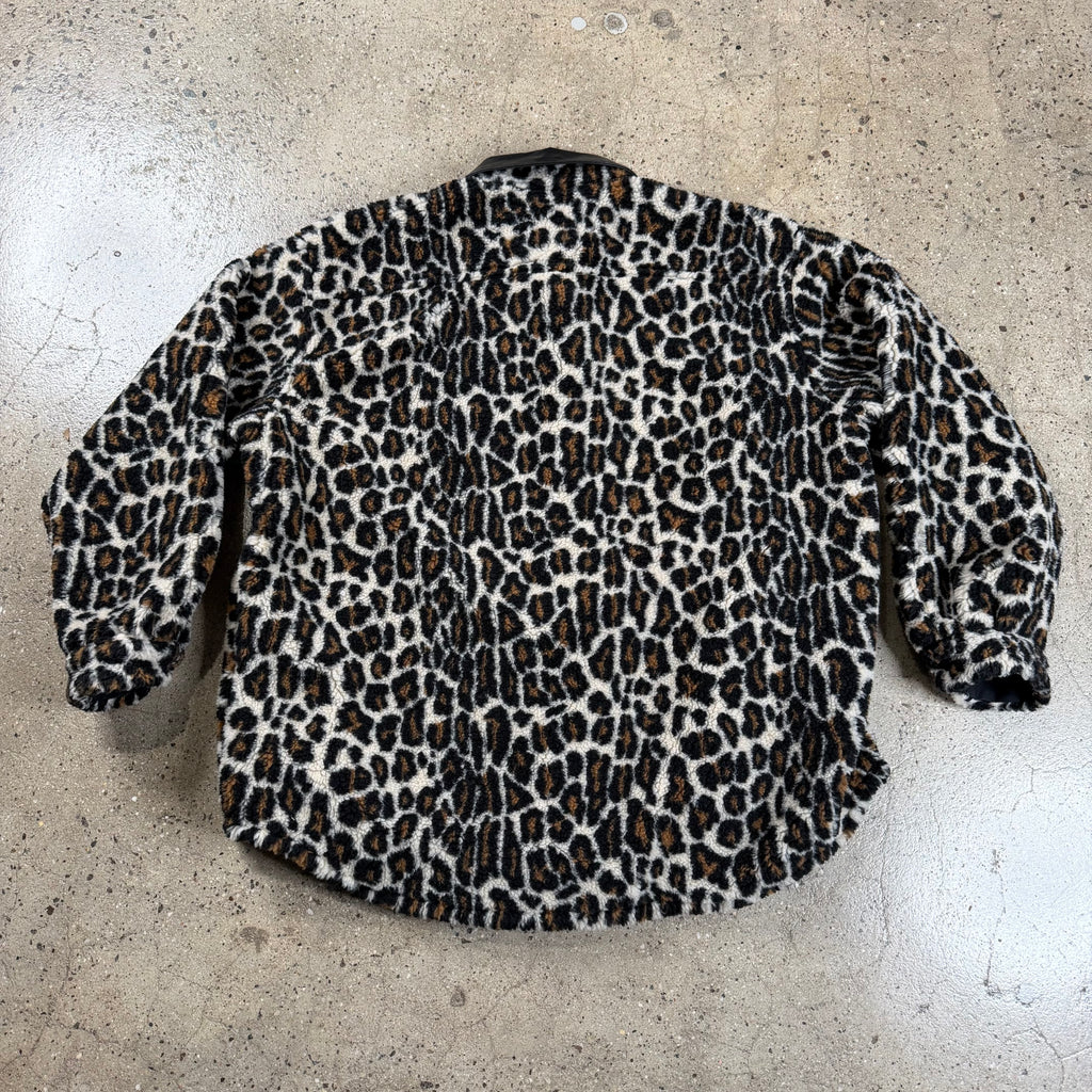 Maison Margiela Leopard Print Faux Fur Shirt