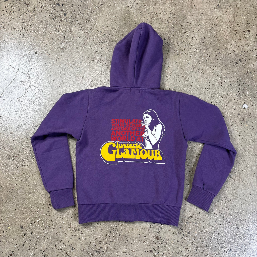 Hysteric Glamour Purple Zip-Up Hoodie