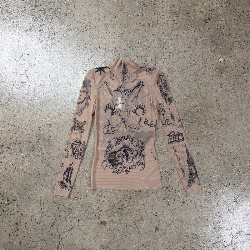 Balenciaga Tattoo Mesh Longsleeve