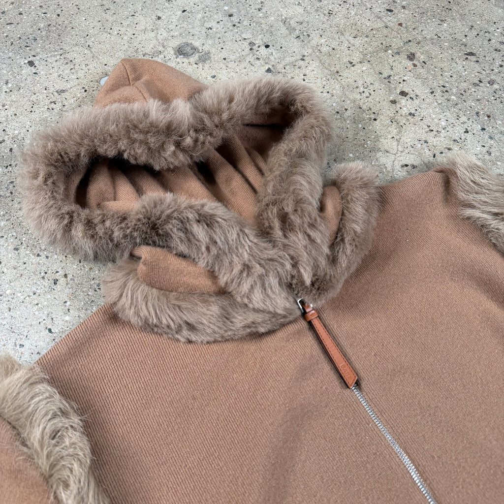 Loewe Cashmere Fur Trim Hoodie