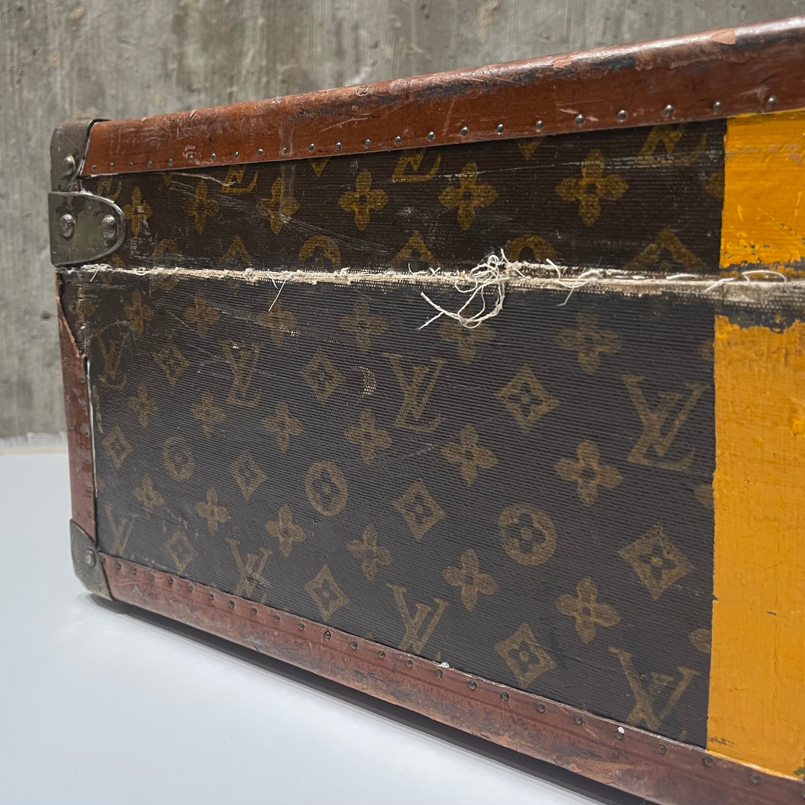 Louis Vuitton 1940s Era Painted Trunk