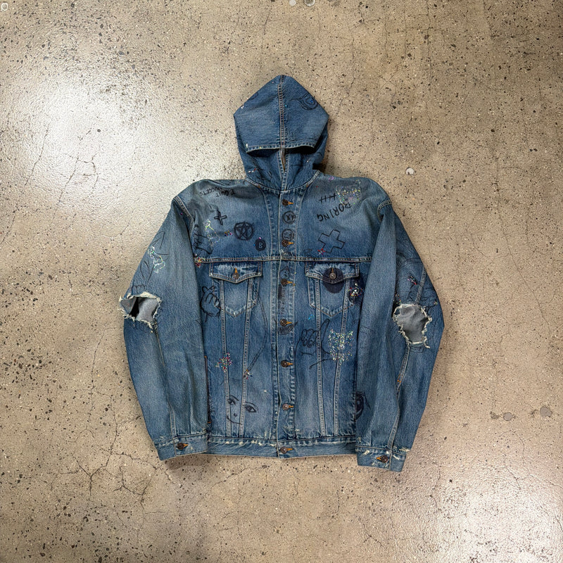 Balenciaga Scribble Denim Jacket