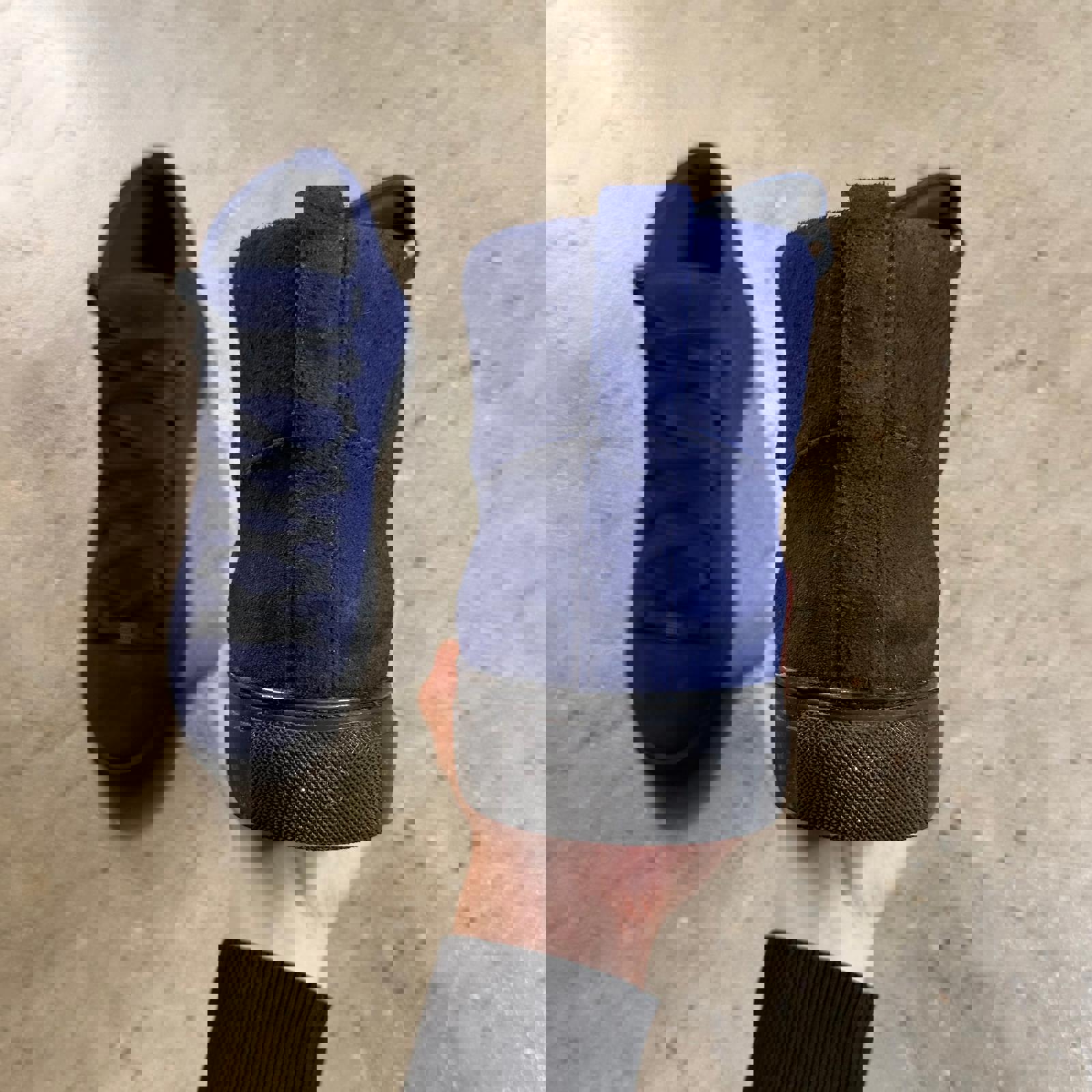 Balenciaga Suede Arena Sneakers (Blue) 12 / Blue