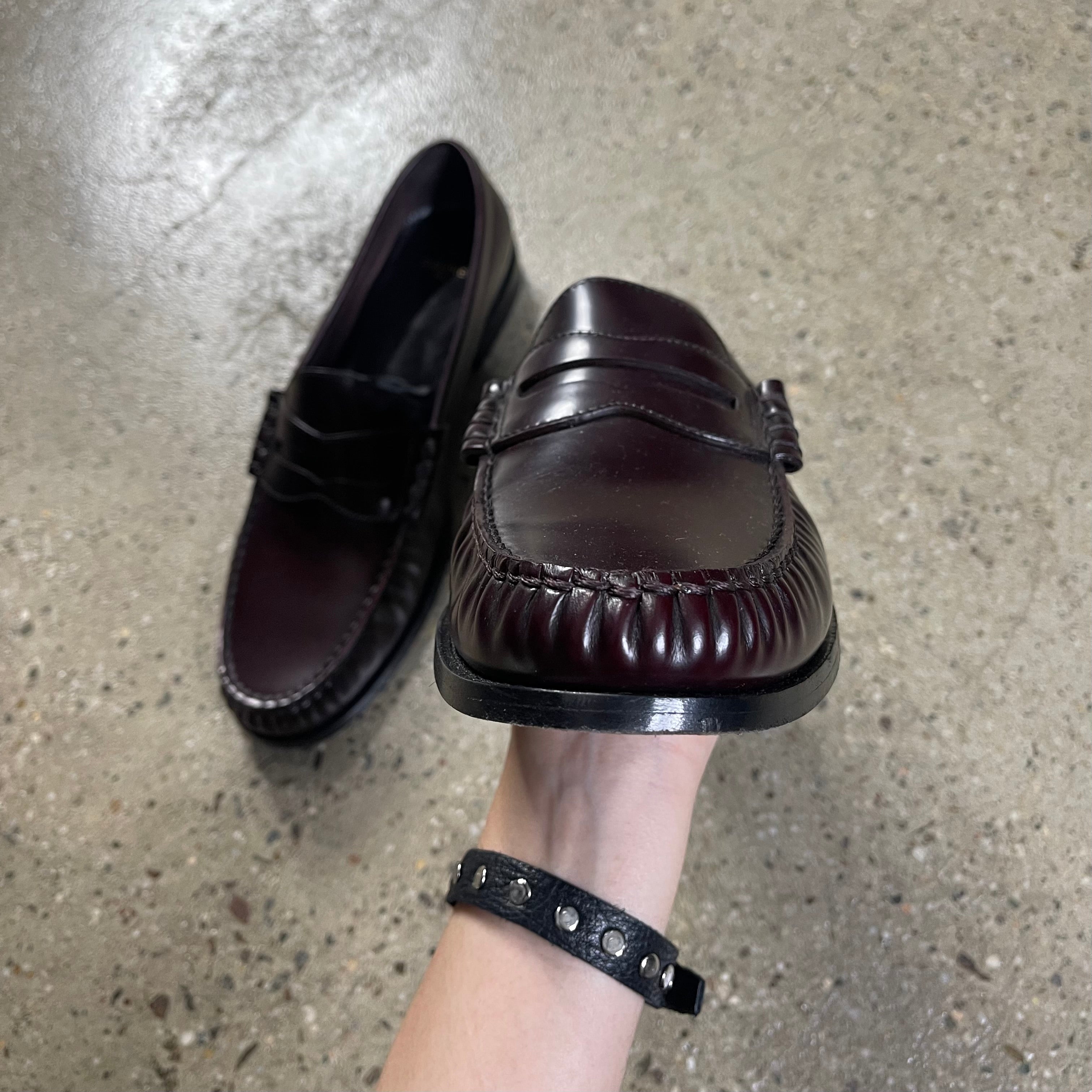 Celine  Luco Leather Polished Loafers