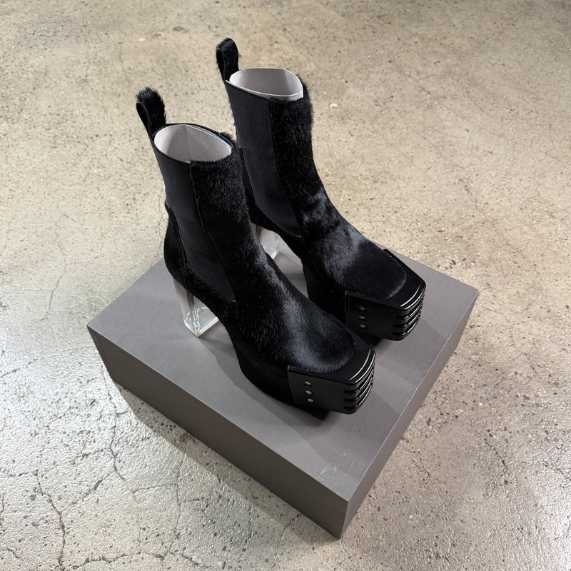 Rick Owens Pony Hair Kiss Heels