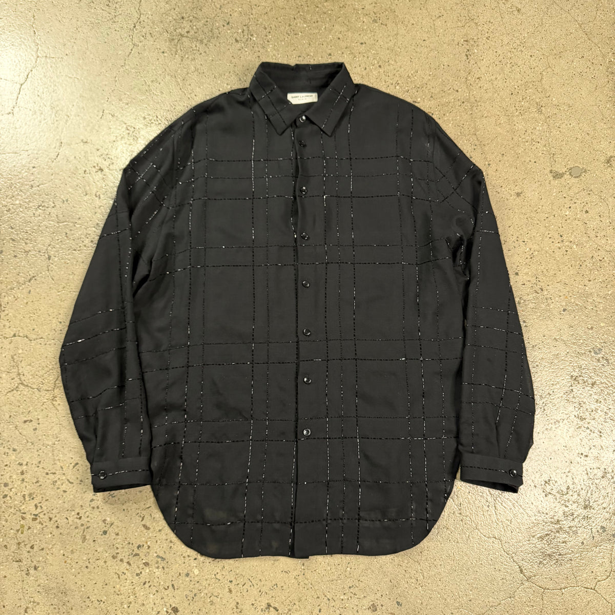 Saint Laurent Beaded Button Up Shirt