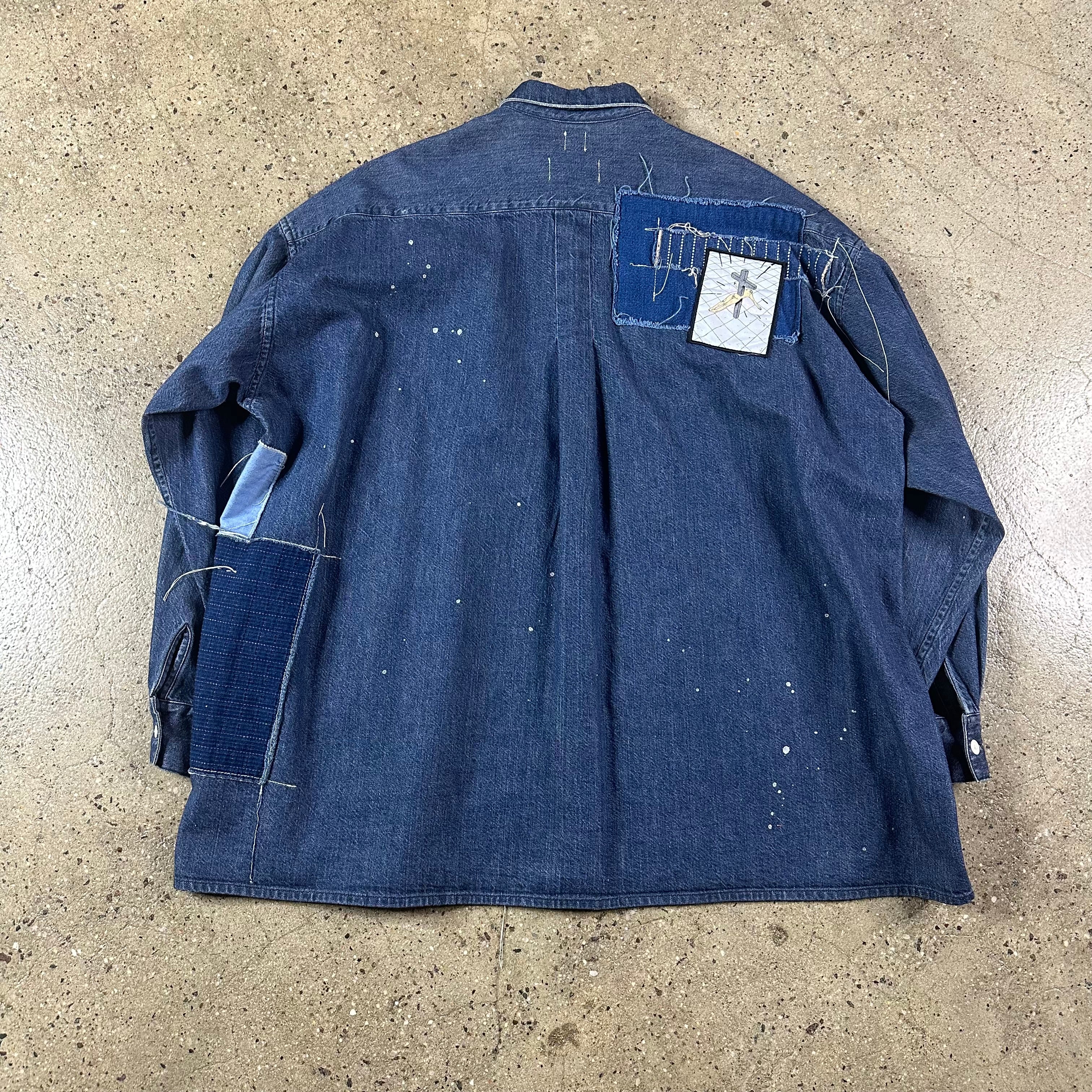 Kidill Edwin Patchwork Denim Shirt