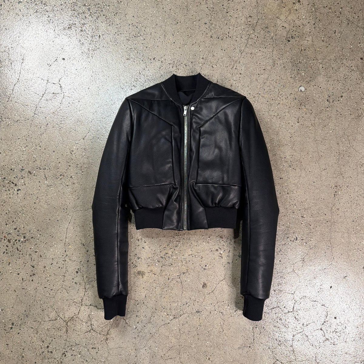 Rick Owens FW22 “Strobe” Fog Down Leather Jacket