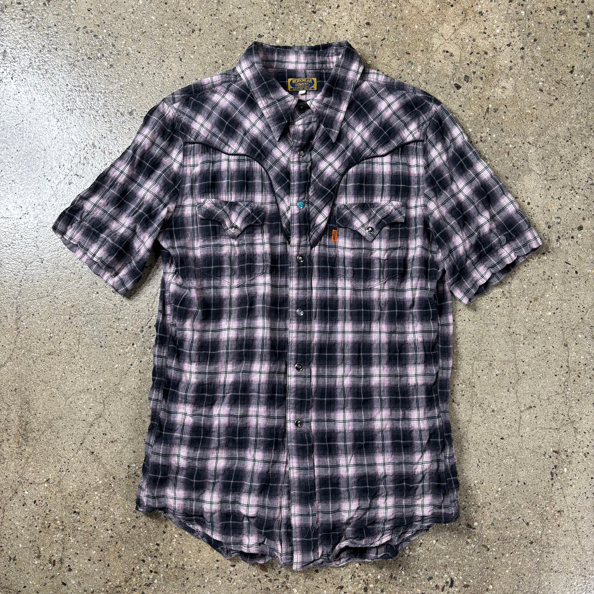 Needles Go West Crinkled Button Up tops