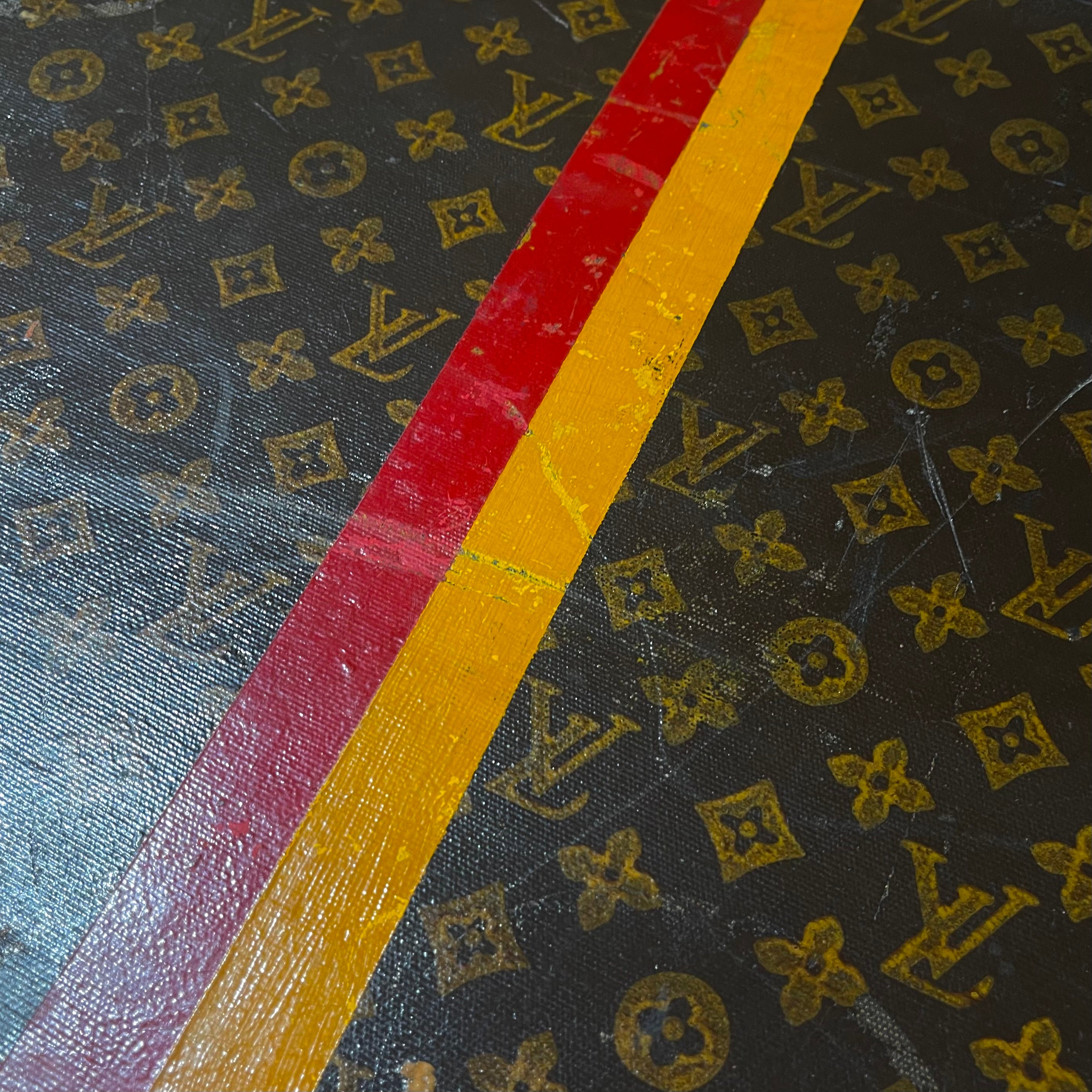Louis Vuitton 1940s Era Painted Trunk