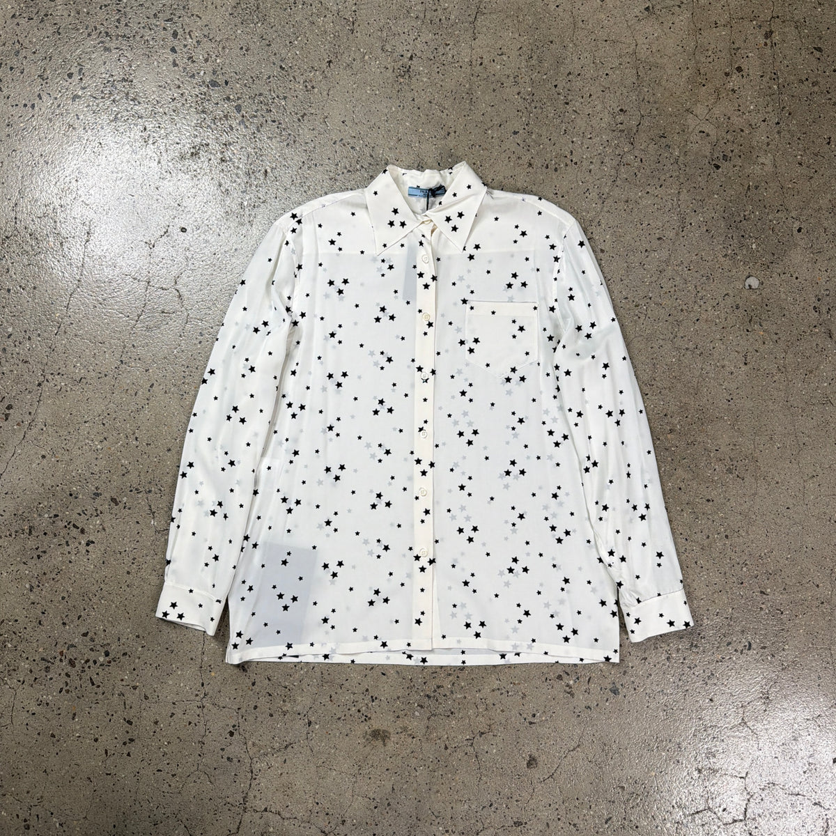 Prada Silk Star Print Shirt