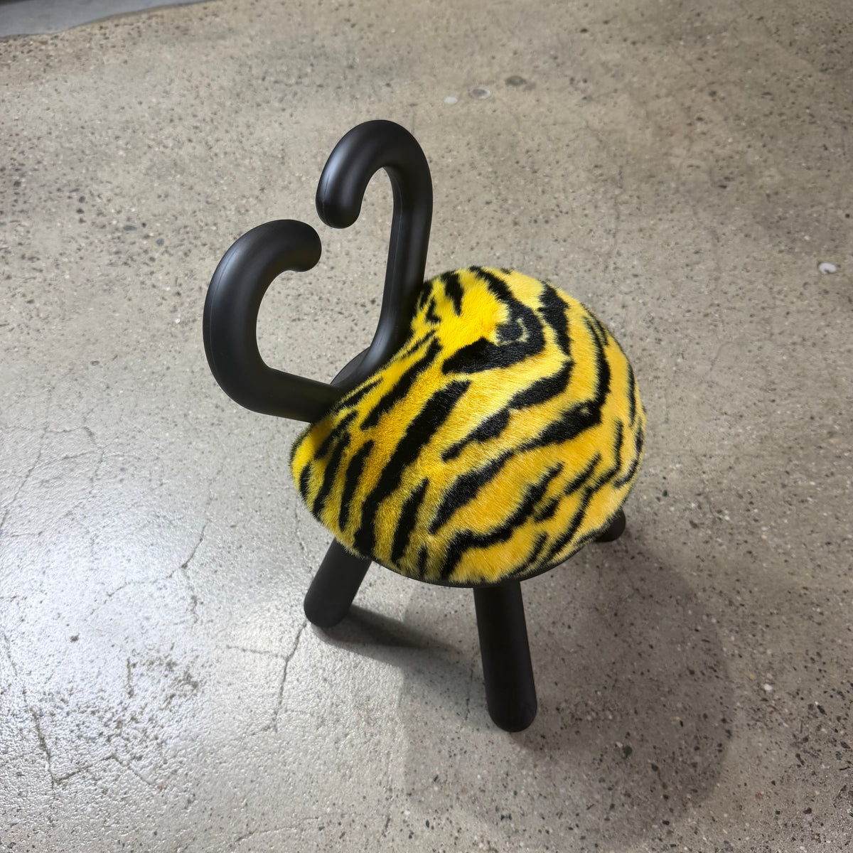 Saint Laurent x EO Tiger Print Fur Mini Chair