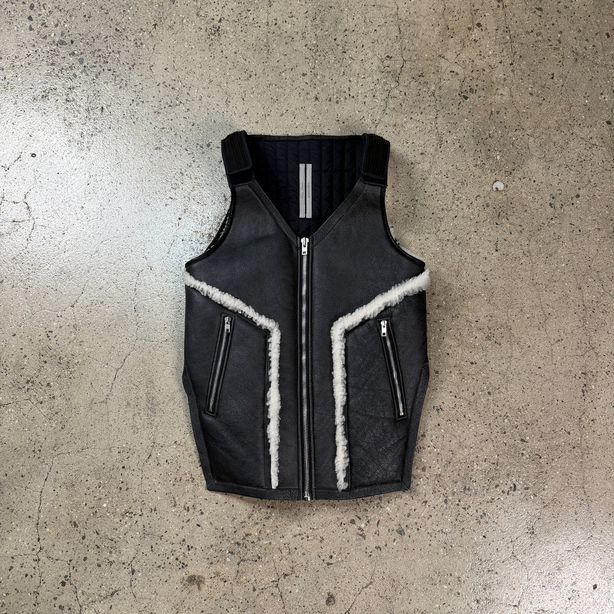 Rick Owens FW14 “Moody” Shearling Tactical Vest