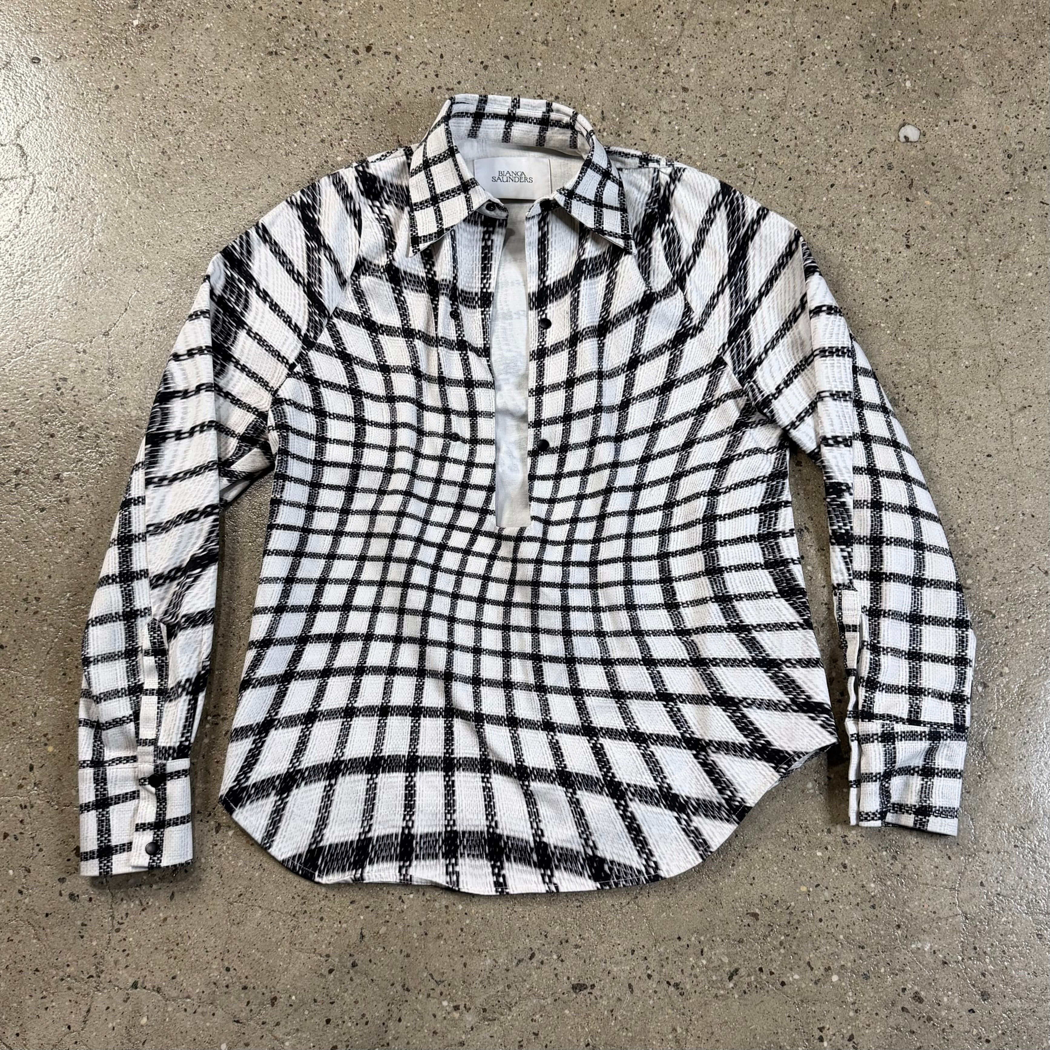 Bianca Saunders Rowdy Check Print Shirt