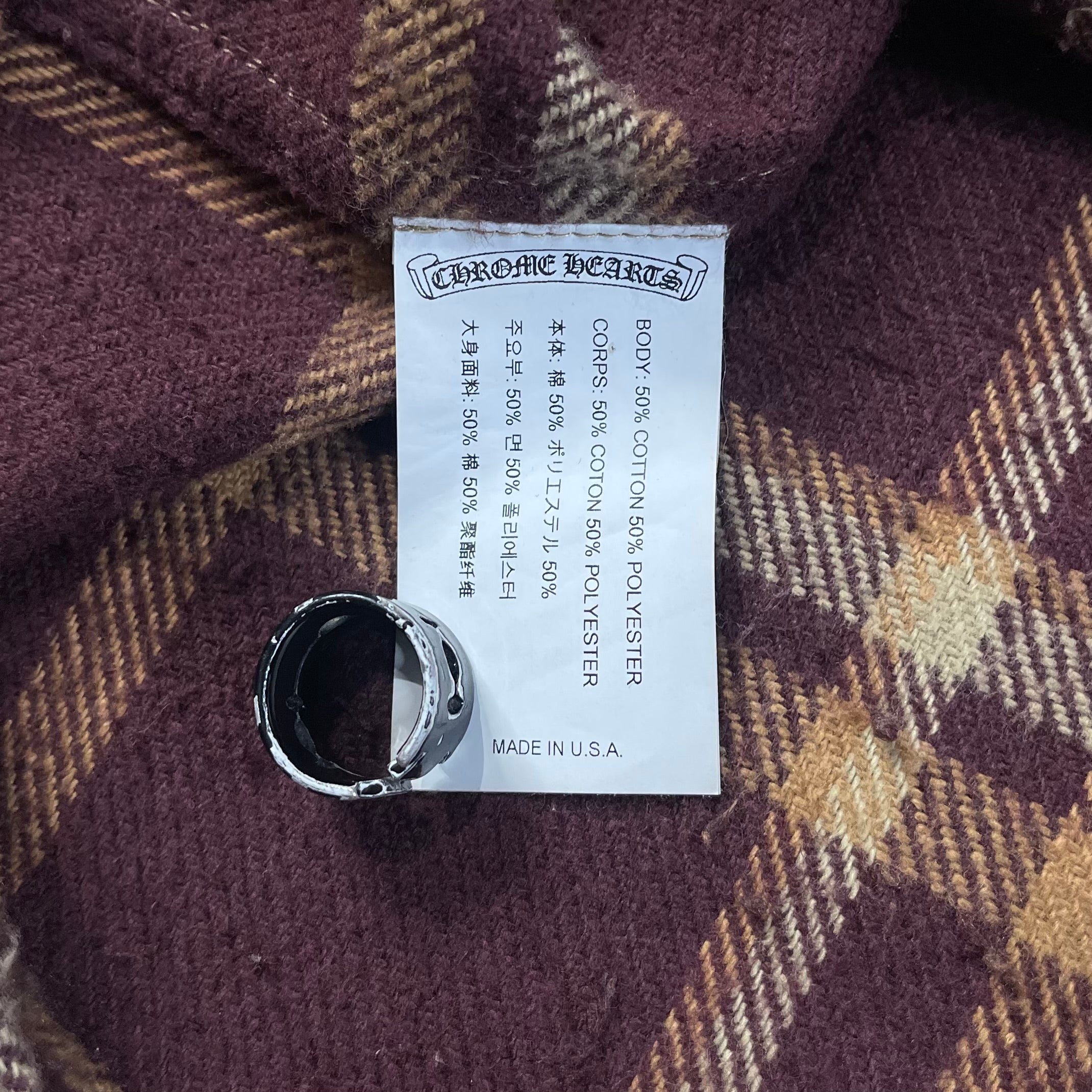 Chrome Hearts  Plaid Flannel Shirt