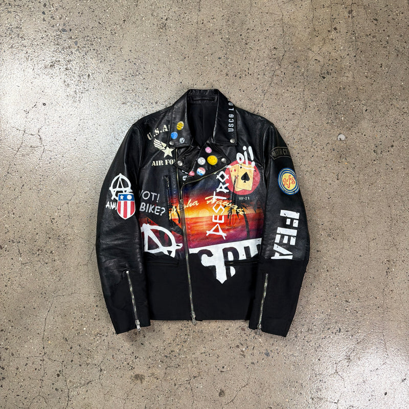 Doublet SS16 Deer Leather Hybrid Biker Jacket