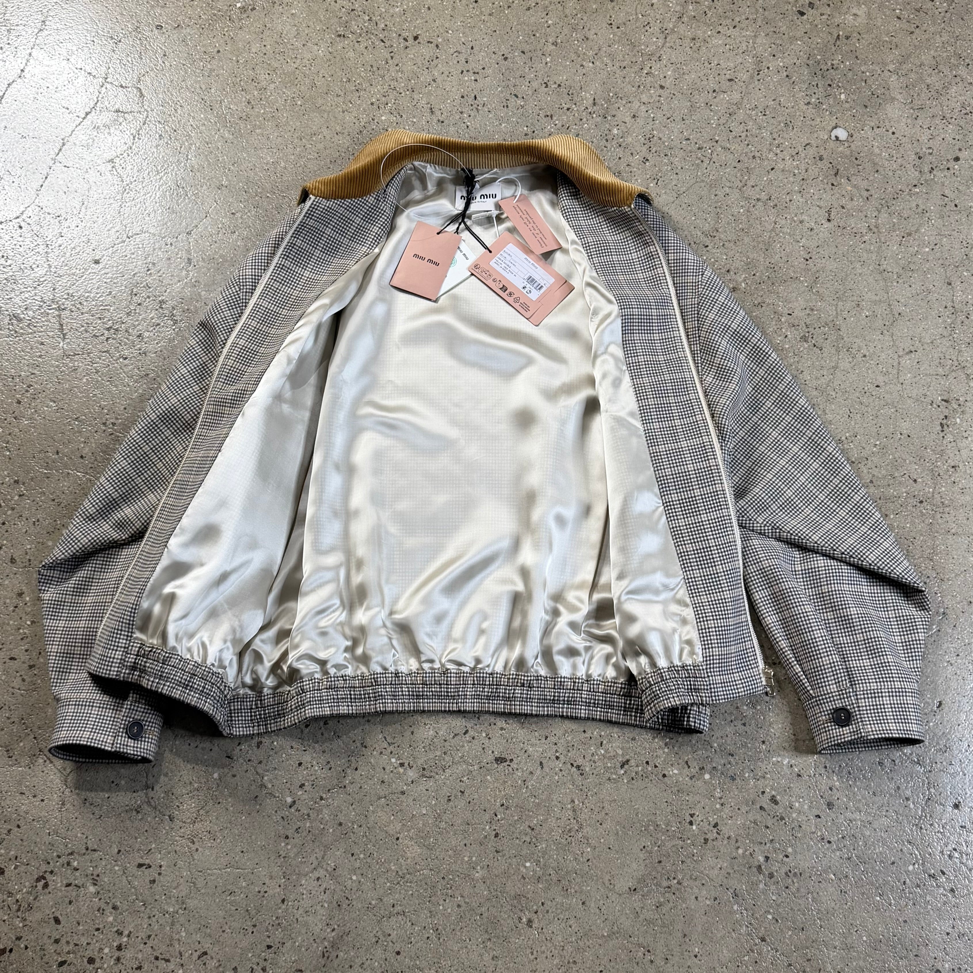 Miu Miu  Gingham Check Jacket