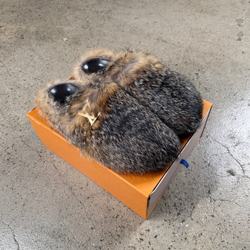 Louis Vuitton Fox Fur Easy Mules
