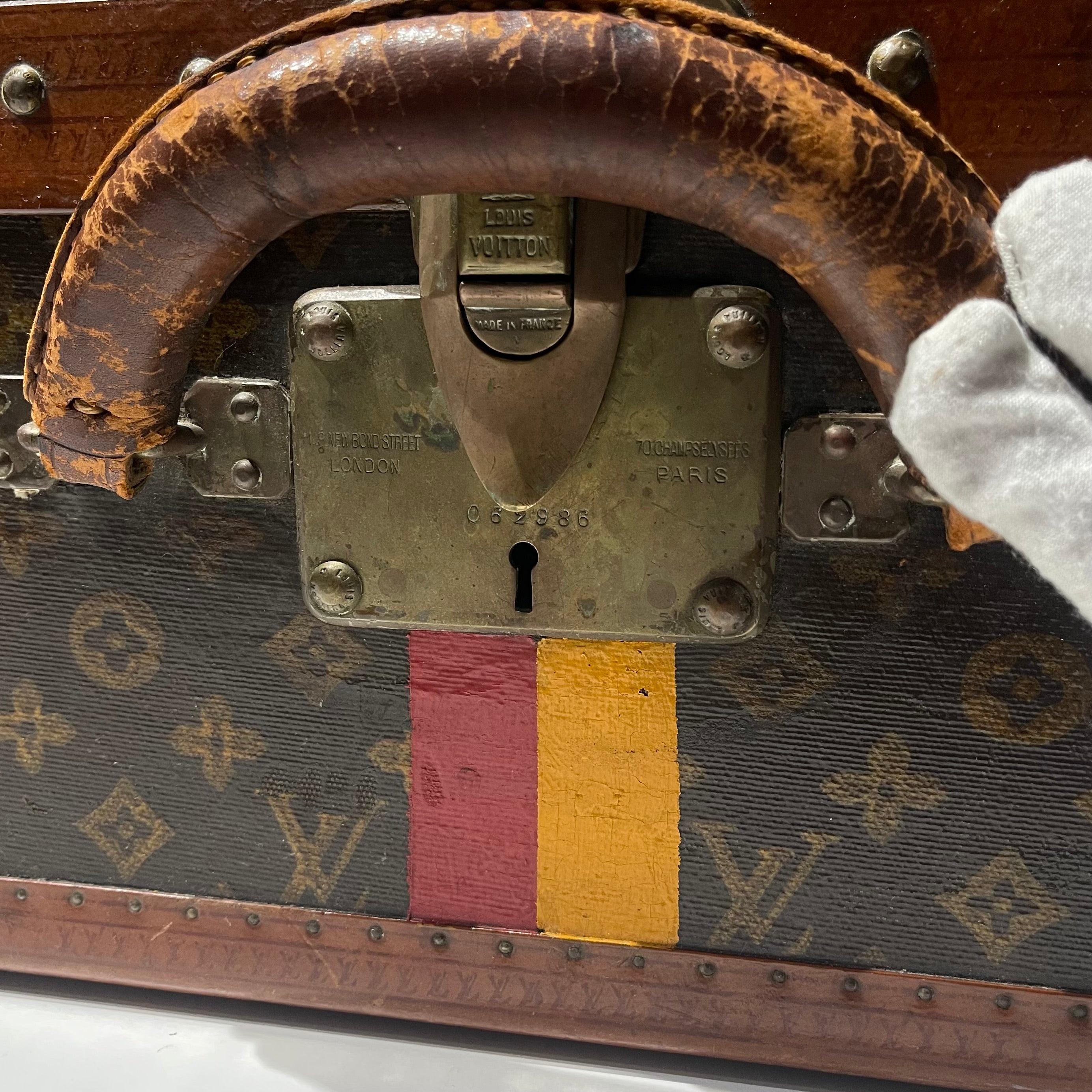 Louis Vuitton 1940s Era Painted Trunk
