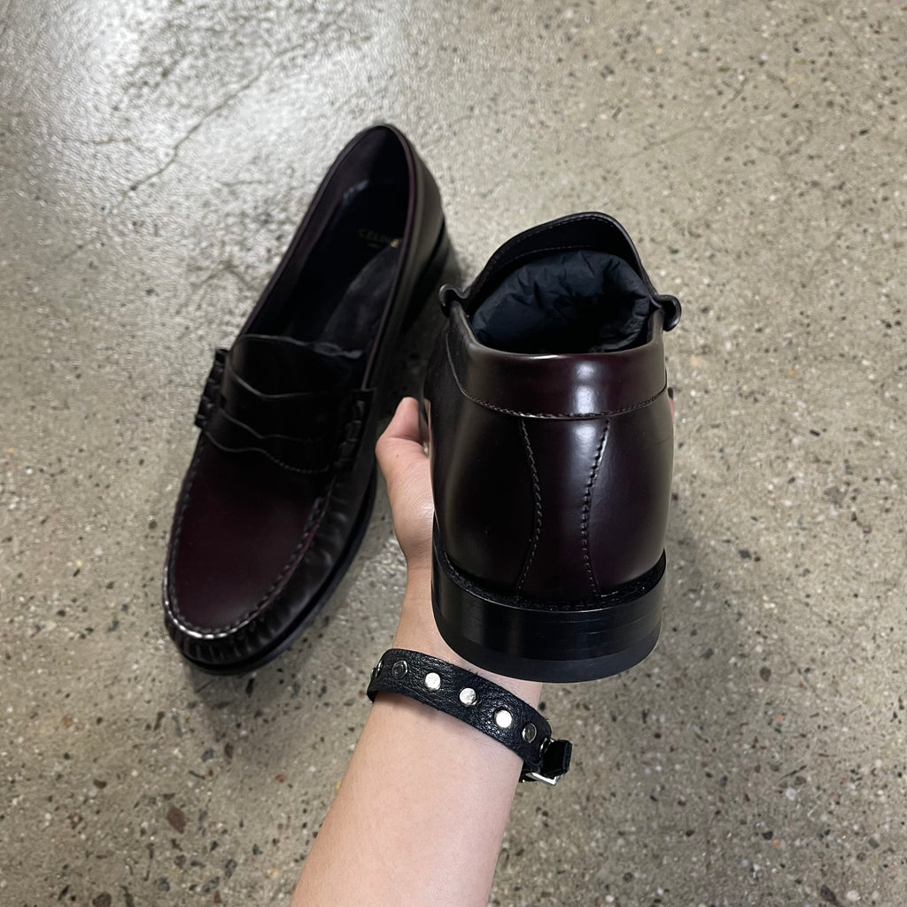 Celine  Luco Leather Polished Loafers