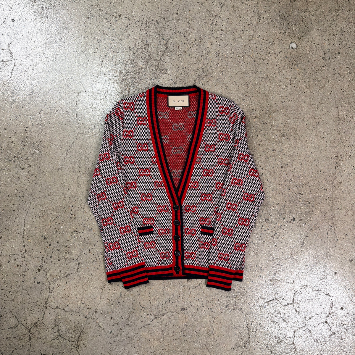 Gucci GG Pattern Wool Cardigan