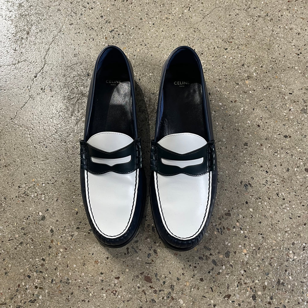Celine  Luco Leather Polished Loafers