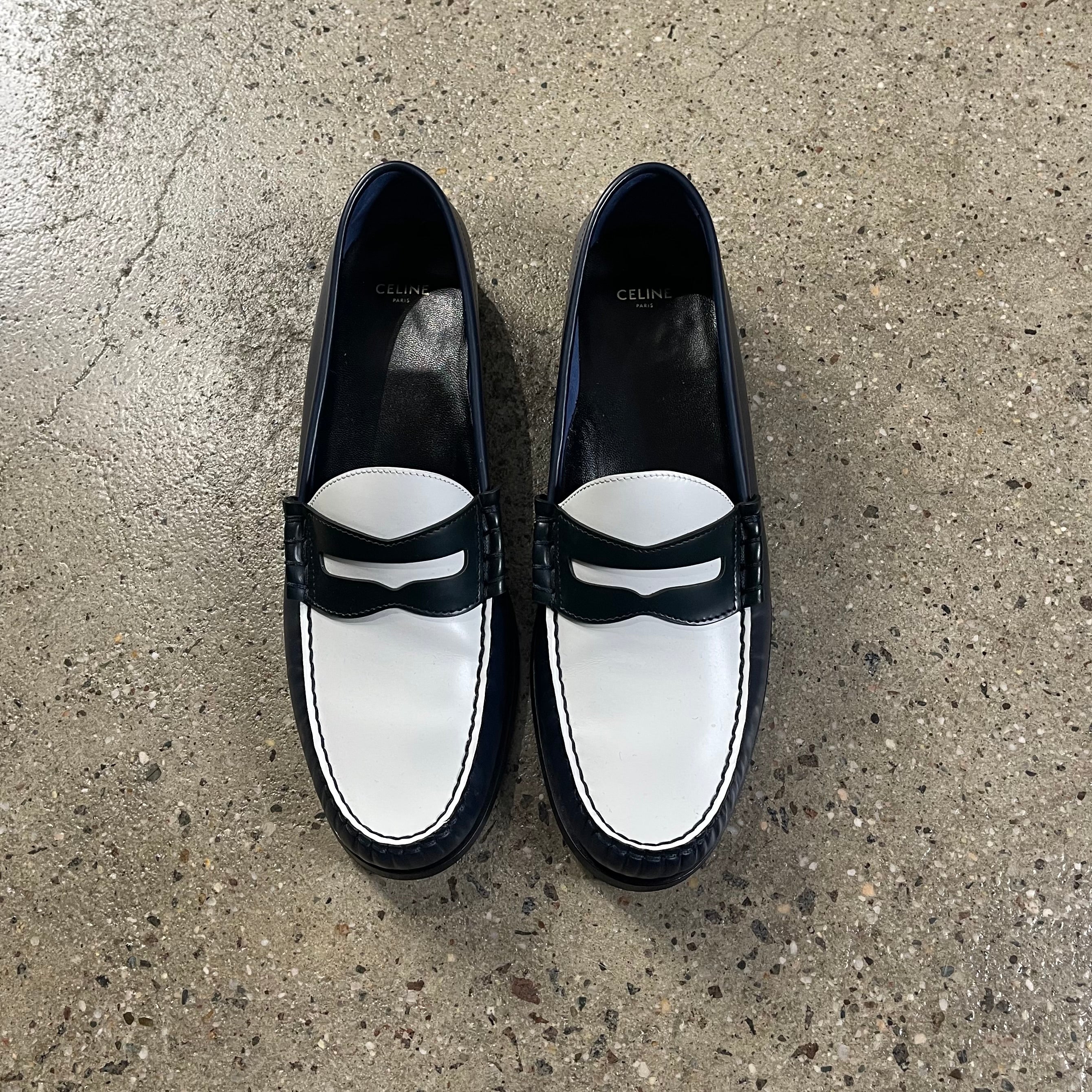 Celine  Luco Leather Polished Loafers